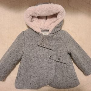 ZARA PEACOAT WITH SNAP FRONT